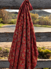 Load image into Gallery viewer, Double sided rich rust paisley
