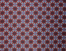 Load image into Gallery viewer, Stunning bold burgundy, blue, and white floral. Silky charmeuse fabric
