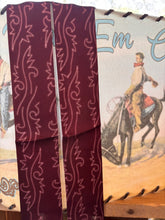 Load image into Gallery viewer, A Little Bit of Boot Stitch Burgundy Twilly
