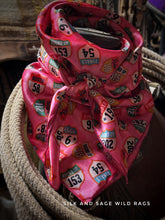 Load image into Gallery viewer, Hot Pink Rodeo back number wild rag
