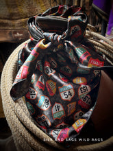 Load image into Gallery viewer, Black Rodeo back number wild rag
