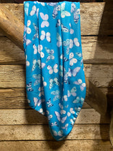 Load image into Gallery viewer, Butterflies butterflies butterflies!!! Super fun Blue, green, turquoise, white  cdc fabric.
