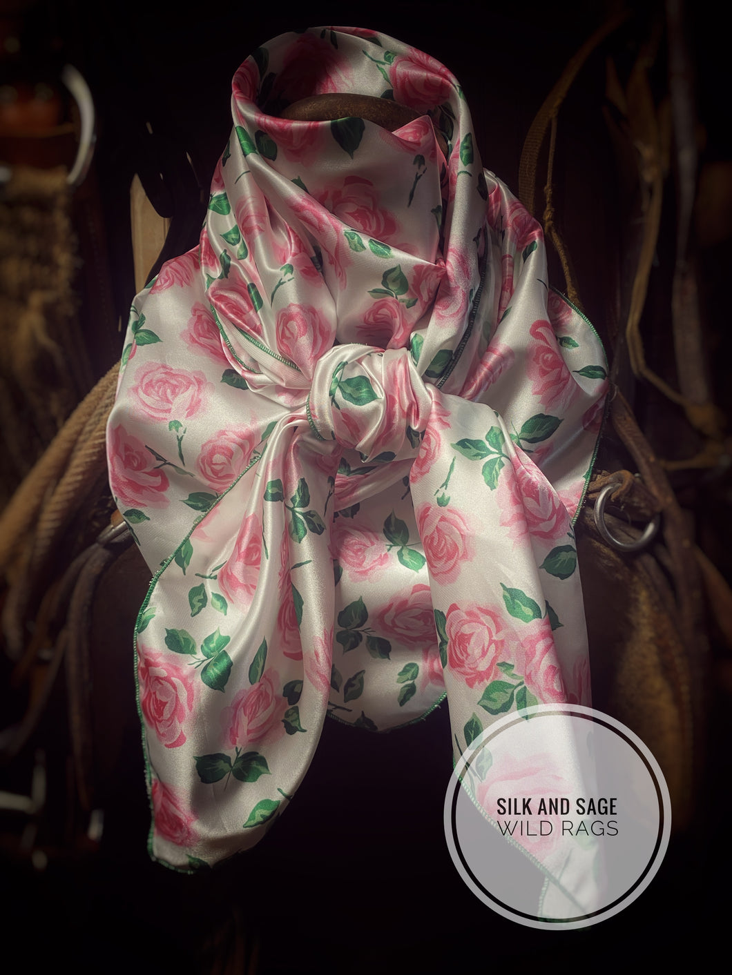 Beautiful soft pink roses with green leaves and white back ground floral silky charmeuse fabric